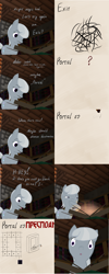 Size: 800x2000 | Tagged: safe, artist:fantasyglow, artist:posexe, imported from derpibooru, silver spoon, crossover, lonely spoon, minecraft, tumblr