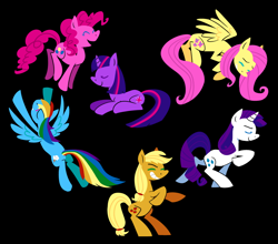 Size: 1000x880 | Tagged: safe, artist:fullofdoodles, imported from derpibooru, applejack, fluttershy, pinkie pie, rainbow dash, rarity, twilight sparkle