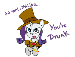 Size: 2134x1616 | Tagged: safe, artist:tixolseyerk, imported from derpibooru, rarity, pony, unicorn, bust, clothes, dialogue, female, hat, looking at you, mare, simple background, solo, text, transparent background