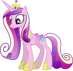 Size: 6218x6000 | Tagged: safe, artist:sakatagintoki117, imported from derpibooru, princess cadance, alicorn, pony, absurd resolution, colored wings, crown, female, folded wings, hoof shoes, jewelry, mare, regalia, simple background, solo, tiara, transparent background, vector, wings