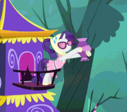Size: 400x350 | Tagged: safe, imported from derpibooru, screencap, rarity, sweetie belle, sleepless in ponyville, animated, bouncing, camping outfit, female, glasses, jar