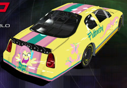 Size: 520x360 | Tagged: safe, imported from derpibooru, fluttershy, car, chevrolet, chevrolet monte carlo, nascar, racecar