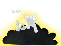 Size: 1333x1000 | Tagged: safe, imported from derpibooru, derpy hooves, pegasus, pony, cloud, electricity, female, mare