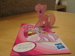 Size: 1024x768 | Tagged: safe, imported from derpibooru, twilight sparkle, pony, blind bag, collector card, irl, photo, toy