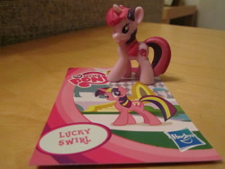 Size: 1024x768 | Tagged: safe, imported from derpibooru, lucky swirl, pony, blind bag, collector card, irl, photo, toy