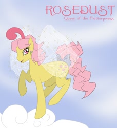 Size: 900x986 | Tagged: source needed, useless source url, safe, artist:liliy, imported from derpibooru, rosedust, flutter pony, female, g1, g1 to g4, g4, generation leap, queen, queen rosedust