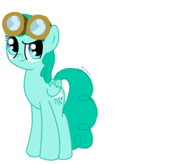 Size: 858x810 | Tagged: safe, artist:mellonshow, imported from derpibooru, spring melody, sprinkle medley, pony, goggles, solo