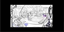 Size: 1302x661 | Tagged: safe, artist:phil caesar, imported from derpibooru, twilight sparkle, behind the scenes, concept art, fim crew, official, scenery, sketch, spa