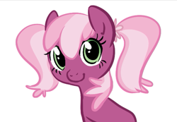 Size: 531x368 | Tagged: safe, artist:elslowmo, imported from derpibooru, cheerilee, pony, alternate hairstyle, female, filly, g3.5 hairstyle, pigtails, solo