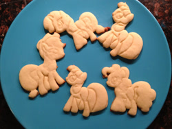 Size: 900x675 | Tagged: safe, artist:warpzone, imported from derpibooru, applejack, pinkie pie, rarity, twilight sparkle, cookie, custom, customized toy, food, food art, irl, photo