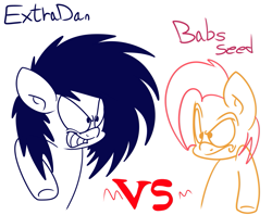 Size: 1003x795 | Tagged: safe, artist:extradan, imported from derpibooru, babs seed, oc, oc:extradan pony, fight