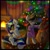 Size: 1200x1200 | Tagged: safe, artist:fatcakes, imported from derpibooru, dj pon-3, octavia melody, vinyl scratch, earth pony, pony, unicorn, bipedal, cello, christmas, christmas tree, female, holiday, lesbian, mare, musical instrument, scratchtavia, shipping, tree
