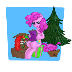 Size: 1000x1000 | Tagged: safe, artist:foxpony, imported from derpibooru, pinkie pie, christmas