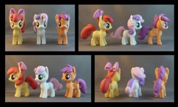 Size: 900x541 | Tagged: safe, artist:krowzivitch, imported from derpibooru, apple bloom, scootaloo, sweetie belle, pony, custom, customized toy, cutie mark crusaders, irl, photo, sculpture, toy