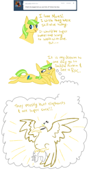 Size: 1208x2263 | Tagged: safe, artist:ubersaur, imported from derpibooru, oc, oc only, roc, ask, featherfoot, tumblr