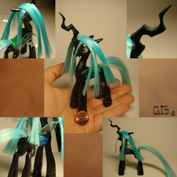 Size: 1600x1600 | Tagged: safe, artist:gela-g-i-s-gela, imported from derpibooru, queen chrysalis, bugbutt, butt, custom, customized toy, irl, photo, plot, sculpture, toy