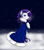 Size: 2160x2448 | Tagged: safe, artist:8bitsofmagic, imported from derpibooru, rarity, pony, cape, clothes, female, snow, snowfall, solo