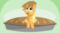 Size: 10667x6000 | Tagged: safe, artist:synthrid, imported from derpibooru, applejack, absurd resolution, micro, pie