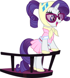 Size: 8000x8793 | Tagged: safe, artist:hourglass-vectors, imported from derpibooru, rarity, pony, unicorn, sleepless in ponyville, .svg available, absurd resolution, camping outfit, clothes, dress, female, mare, simple background, solo, transparent background, vector