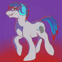 Size: 1988x2000 | Tagged: safe, artist:louiseweird, imported from derpibooru, oc, oc only, oc:the living tombstone, headphones