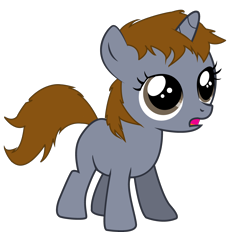 Size: 3396x3155 | Tagged: safe, artist:slowlearner46, imported from derpibooru, oc, oc only, oc:littlepip, pony, unicorn, fallout equestria, fallout, fanfic, fanfic art, female, filly, hooves, horn, open mouth, show accurate, simple background, solo, transparent background