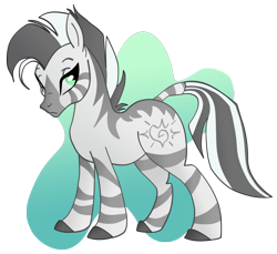 Size: 1102x1009 | Tagged: safe, artist:cluttercluster, imported from derpibooru, oc, oc only, oc:xenith, pony, zebra, fallout equestria, abstract background, fanfic, fanfic art, female, mare, simple background, solo, transparent background, zebra oc