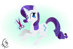 Size: 1200x800 | Tagged: safe, artist:thetidbit, imported from derpibooru, rarity, pony, scissors, solo