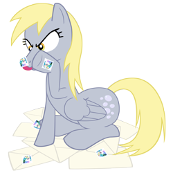 Size: 4000x4000 | Tagged: safe, artist:bronybiscuitbites, imported from derpibooru, derpy hooves, pegasus, pony, absurd resolution, female, mare, solo, stamp, tongue out