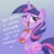 Size: 1200x1200 | Tagged: safe, artist:docwario, imported from derpibooru, twilight sparkle, pony, unicorn, bibliophile, bipedal, blush sticker, blushing, book, cargo ship, dialogue, female, shipping, solo, that pony sure does love books, twibook