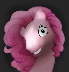 Size: 680x710 | Tagged: safe, artist:dominoes007, edit, imported from derpibooru, pinkie pie, earth pony, pony, creepy, g3, g3 faic, gradient background, nightmare fuel, pinkie blind, pinkie's silly face, rapeface, solo, vector