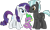 Size: 1153x692 | Tagged: safe, artist:ah-darnit, imported from derpibooru, rarity, spike, thunderlane, dragon, pegasus, pony, unicorn, female, friendzone, jealous, male, mare, rarilane, shipping, simple background, stallion, straight, transparent background, vector