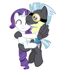 Size: 840x950 | Tagged: safe, artist:ozangel, imported from derpibooru, rarity, thunderlane, pegasus, pony, unicorn, female, male, mare, rarilane, shipping, simple background, stallion, straight, transparent background, wonderbolt trainee uniform