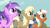 Size: 640x361 | Tagged: safe, imported from derpibooru, screencap, bottlecap (character), bottlecap (g4), doctor whooves, mjölna, silver spanner, time turner, the super speedy cider squeezy 6000, background pony, background pony audience, unnamed pony
