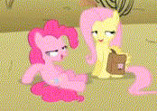 Size: 174x123 | Tagged: safe, imported from derpibooru, fluttershy, pinkie pie, animated, female, flutterpie, lesbian, shipping
