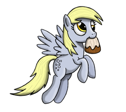 Size: 900x799 | Tagged: safe, artist:silentbutbeardly, imported from derpibooru, derpy hooves, pegasus, pony, female, mare, skyrim, sweetroll, the elder scrolls