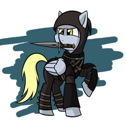 Size: 858x856 | Tagged: safe, artist:askdaringderpydo, artist:helhoof, imported from derpibooru, derpy hooves, pegasus, pony, crossover, female, mare, rogue, skyrim, the elder scrolls