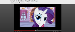 Size: 1347x581 | Tagged: dead source, safe, imported from derpibooru, rarity, pony, avril lavigne, carousel boutique, duckface, pmv, solo, video, youtube