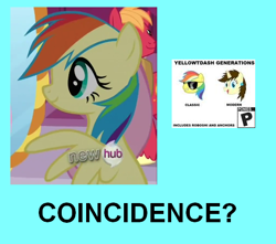 Size: 506x448 | Tagged: safe, imported from derpibooru, fluttershy, oc, magic duel, comparison, text, yellowtdash