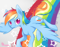 Size: 1279x1000 | Tagged: safe, artist:lightning-stars, artist:ls_skylight, imported from derpibooru, rainbow dash, pony, female, g4, rainbow, solo, stars