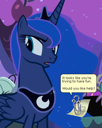 Size: 400x500 | Tagged: safe, edit, edited screencap, imported from derpibooru, screencap, princess luna, alicorn, pony, luna eclipsed, clippit, cropped, female, mare, text