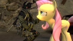 Size: 1920x1080 | Tagged: safe, imported from derpibooru, fluttershy, battlefield 3, gmod, gun, recon, russian, sad, sniper, soldier, war