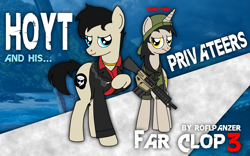 Size: 3999x2500 | Tagged: safe, artist:roflpanzer, imported from derpibooru, oc, burstfire, cigarette, far cry, far cry 3, gun, hoyt volker, ponified