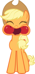 Size: 4284x9101 | Tagged: safe, artist:discorded, imported from derpibooru, applejack, pony, apple family reunion, absurd resolution, apple, female, gentlemen, simple background, solo, transparent background, vector