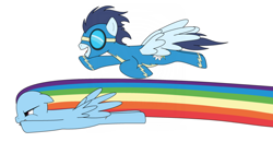 Size: 600x311 | Tagged: safe, artist:themagicpoints, imported from derpibooru, rainbow dash, soarin', female, male, shipping, soarindash, straight