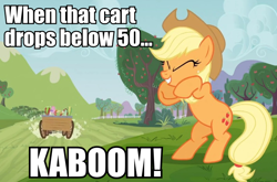 Size: 712x470 | Tagged: safe, imported from derpibooru, applejack, apple family reunion, cart, image macro, meme, reference, speed