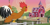 Size: 600x300 | Tagged: safe, imported from derpibooru, screencap, bird, apple family reunion, ambiguous gender, applejack's house, crowing, giant cock, male, morning, open beak, rooster, solo, sweet apple acres