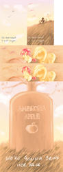 Size: 700x1901 | Tagged: safe, artist:kaoriogata, imported from derpibooru, apple bloom, applejack, fullmetal alchemist, fullmetal applejack, implied pear butter, parody