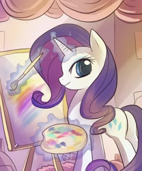 Size: 500x600 | Tagged: safe, artist:keterok, imported from derpibooru, rarity, pony, female, painting, solo