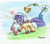 Size: 1391x1236 | Tagged: safe, artist:gachucho, imported from derpibooru, twilight sparkle, pikmin, pony, unicorn, astronaut, blue pikmin, captain olimar, crossover, female, in command, mare, parody, pikmin (series), red pikmin, spacesuit, traditional art, unicorn twilight, yellow pikmin