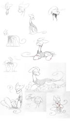 Size: 678x1177 | Tagged: safe, artist:the--cloudsmasher, imported from derpibooru, sketch dump, slenderman, slendermane, slenderpony